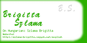 brigitta szlama business card